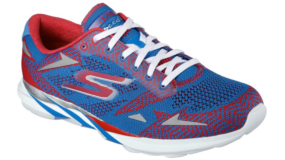 Skechers GoMeb Speed 3 Road Running Shoe - Men's-Blue/Red-Medium-10