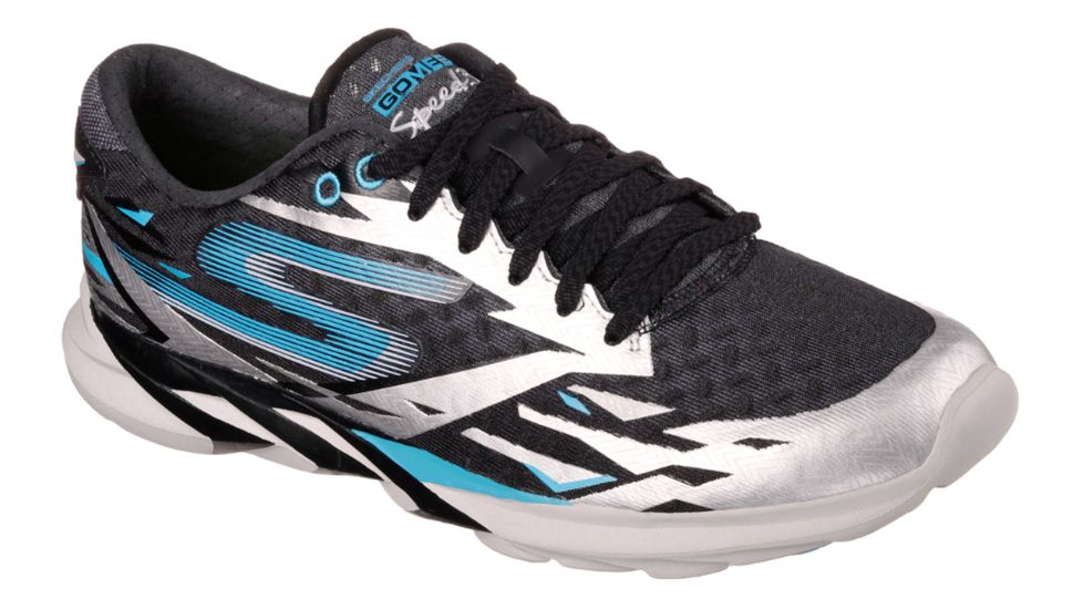 Skechers GoMeb Speed 3 Road Running Shoe - Mens-Black/Blue-Medium-12 US