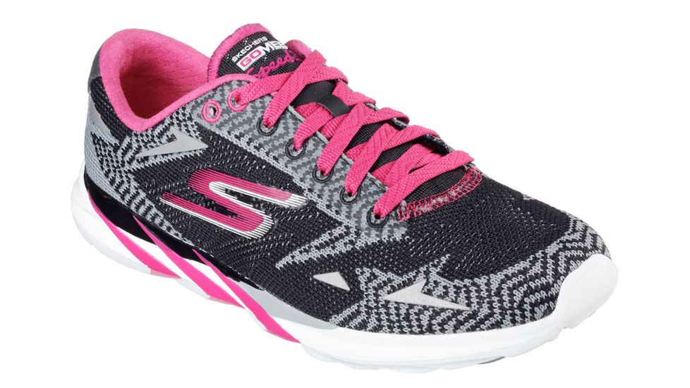 Skechers GoMeb Speed 3 Road Running Shoe - Women's-Pink/Black-Medium-9.5