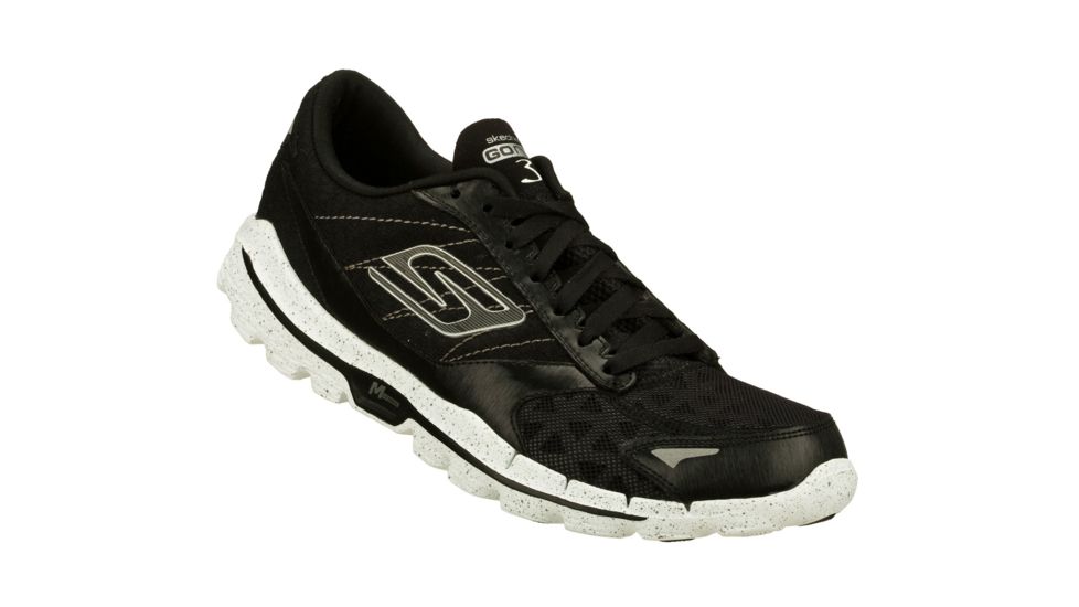 Skechers GOrun 3 Road Running Shoe - Men's-Black/White-Medium-12 US