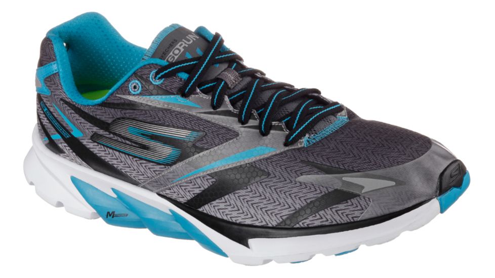 Skechers GOrun 4 Road Running Shoe - Men's-Black/Blue-Medium-10 US