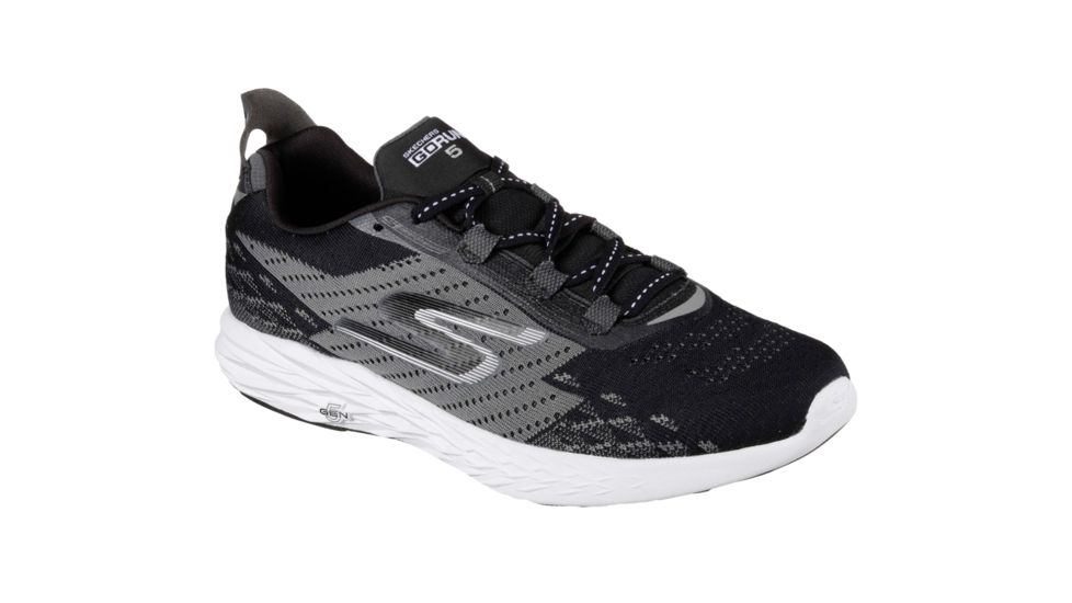 Skechers GoRun 5 Road Running Shoe-Black/White-Medium-10.5