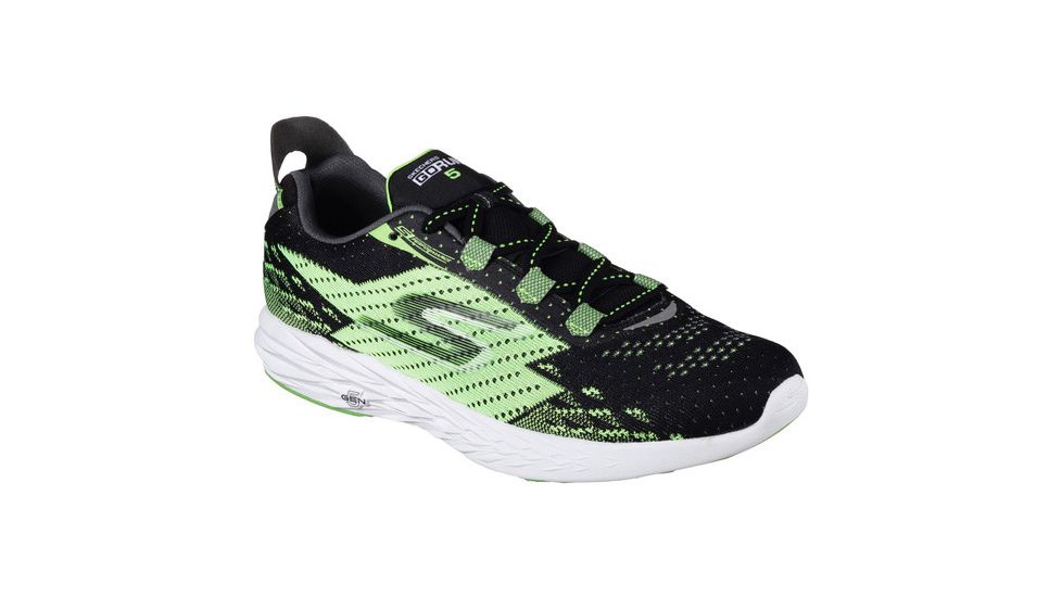 Skechers GoRun 5 Road Running Shoe - Men's-Black/Green-Medium-12