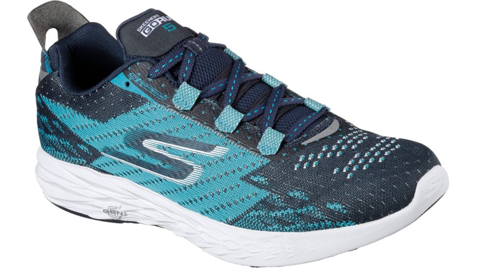 Skechers GoRun 5 Road Running Shoe - Women's-Navy/Teal-Medium-6.5