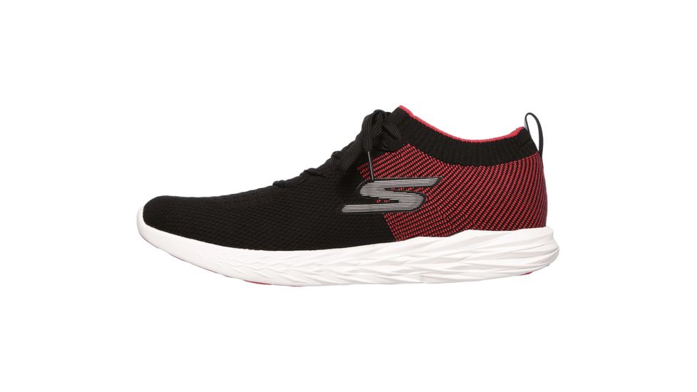 Skechers GOrun 6 Men's Road Running Shoes, Black/Red, 55209-BKRD