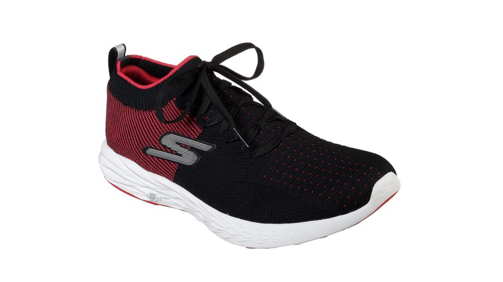 Skechers GOrun 6 Men's Road Running Shoes, Black/Red, 55209-BKRD