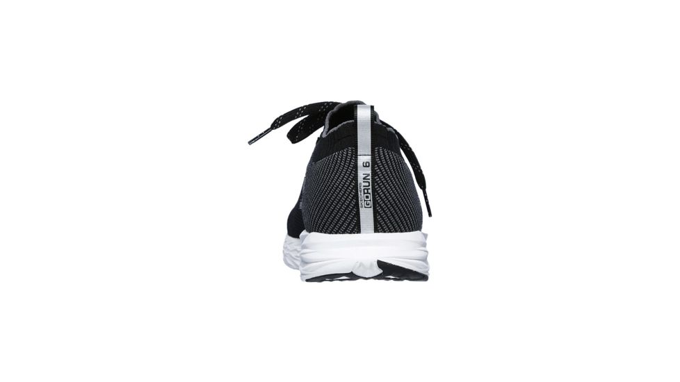 Skechers GOrun 6 Men's Road Running Shoes, Black/White, 55209-BKW