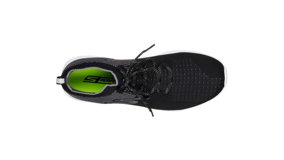 Skechers GOrun 6 Men's Road Running Shoes, Black/White, 55209-BKW