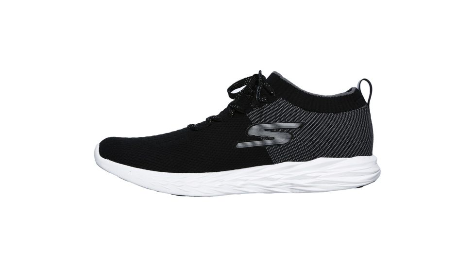 Skechers GOrun 6 Men's Road Running Shoes, Black/White, 55209-BKW