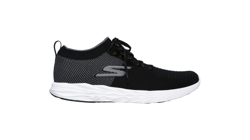 Skechers GOrun 6 Men's Road Running Shoes, Black/White, 55209-BKW