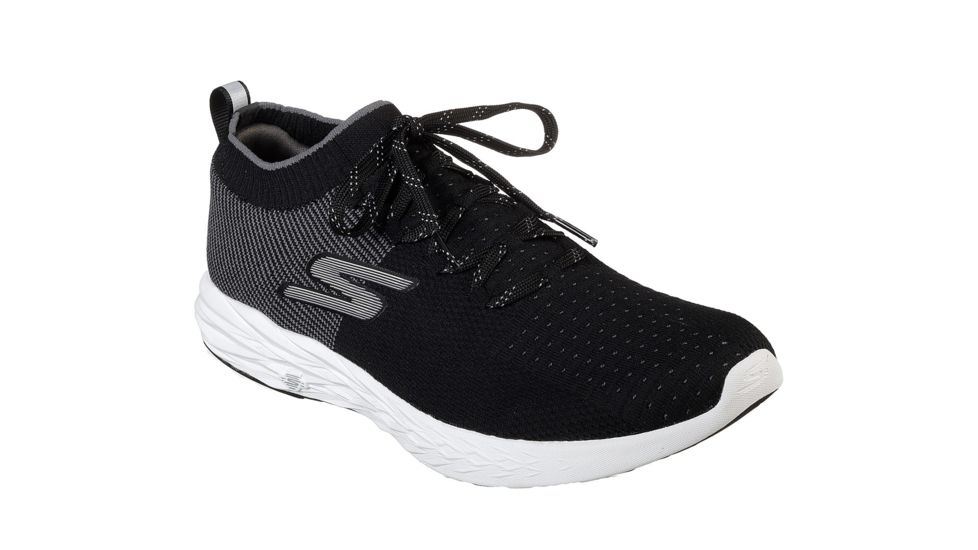 Skechers GOrun 6 Men's Road Running Shoes, Black/White, 55209-BKW