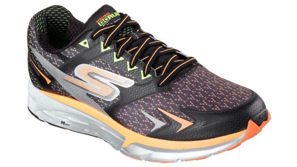 Skechers GOrun Forza Road Running Shoe - Men's-Black/Orange-Medium-8.5