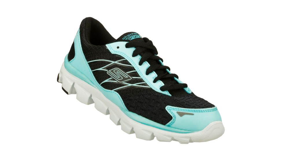 Skechers GOrun Ride 2 Nite Owl Road Runnig Shoe - Men's-Black/Aqua-Medium-8 US