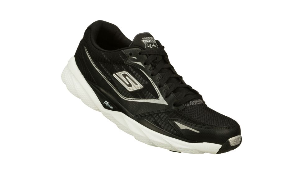 Skechers GOrun Ride 3 Road Running Shoe - Men's-Black/White-Medium-11.5 US