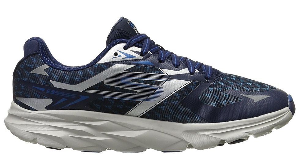 Skechers GOrun Ride 5 Road Running Shoe - Men's-Navy/Grey-Medium-13