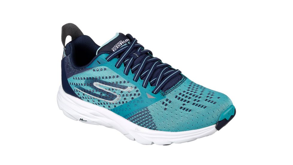 Skechers GoRun Ride 6 Road Running Shoe - Womens-Teal/Navy-Medium-6.5