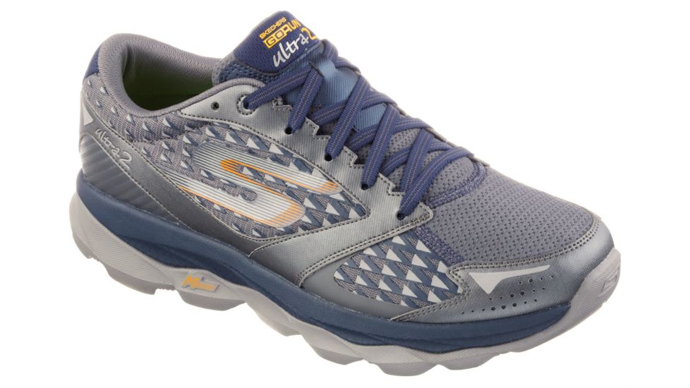 Skechers GOrun Ultra 2 Trail Running Shoe - Mens-Charcoal/Navy-Medium-9.5 US