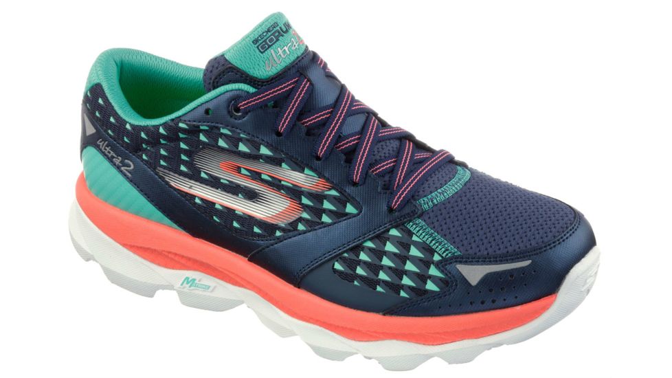 Skechers GOrun Ultra 2 Trail Running Shoe - Women's-Navy/Aqua-Medium-5 US