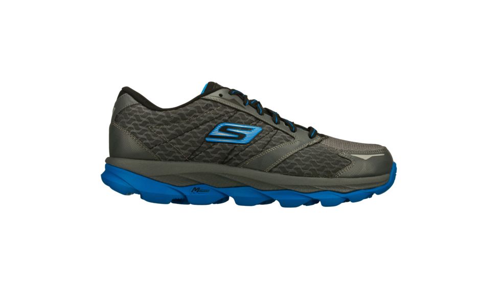 Skechers GOrun Ultra Trail Running Shoe - Men's-Charcoal/Blue-Medium-11.5 US