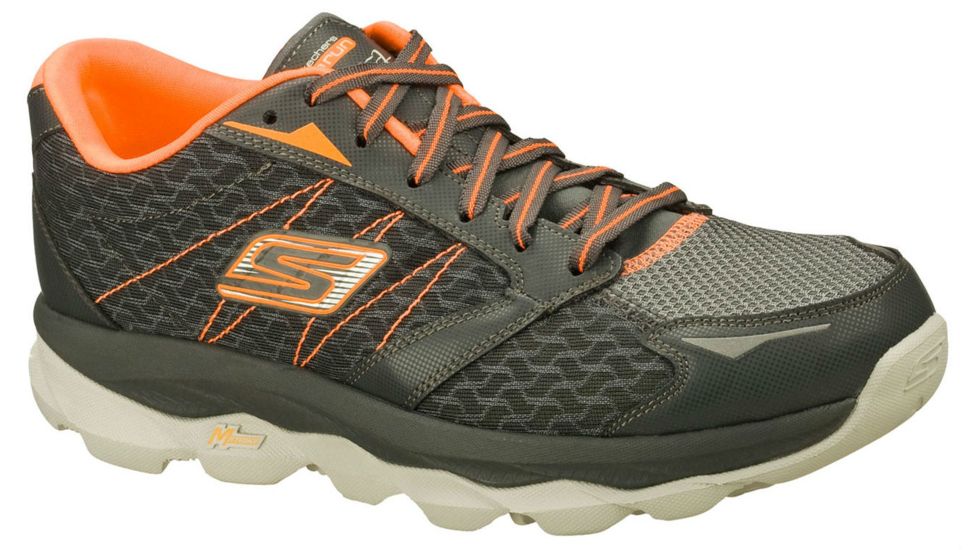 Skechers GOrun Ultra Trail Running Shoe - Men's-Charcoal/Orange-Medium-13 US