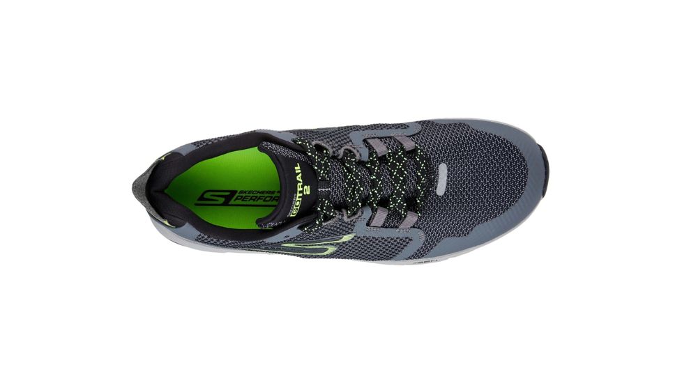 Skechers GOtrail 2 Men's Trail Running Shoes, Charcoal/Lime, 54120-CCLM