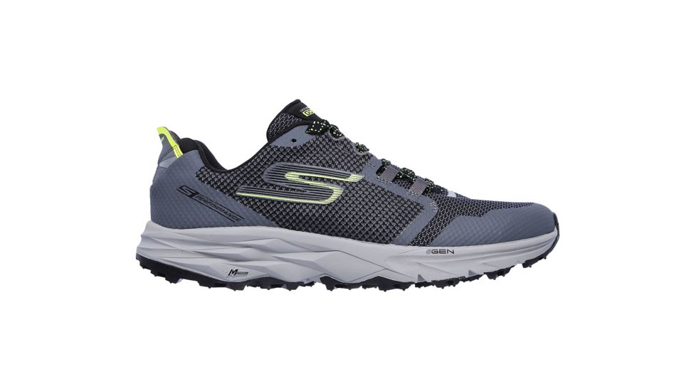 Skechers GOtrail 2 Men's Trail Running Shoes, Charcoal/Lime, 54120-CCLM