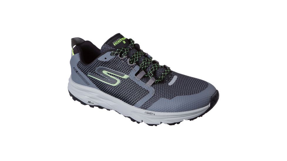 Skechers GoTrail 2 Trail Running Shoe - Men's-Charcoal/Lime-Medium-9