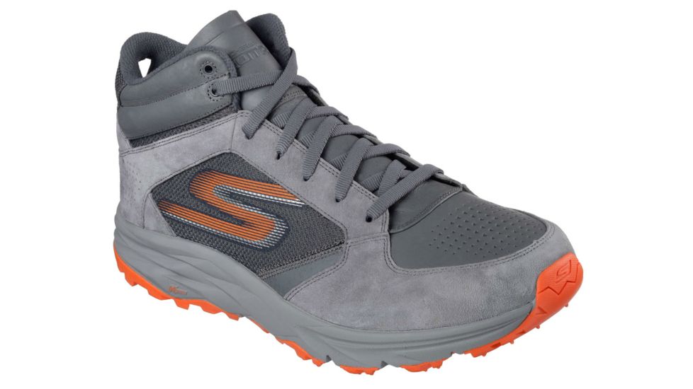 Skechers GoTrail Hiking Boot - Men's-Charcoal/Orange-Medium-13