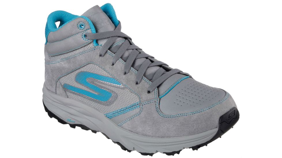 Skechers GoTrail Hiking Boot - Women's-Charcoal/Turquoise-Medium-9