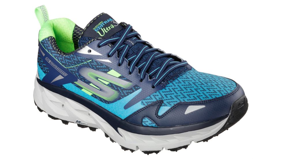 Skechers GOtrail Ultra 3 Trail Running Shoe - Men's-Blue/Green-Medium-8