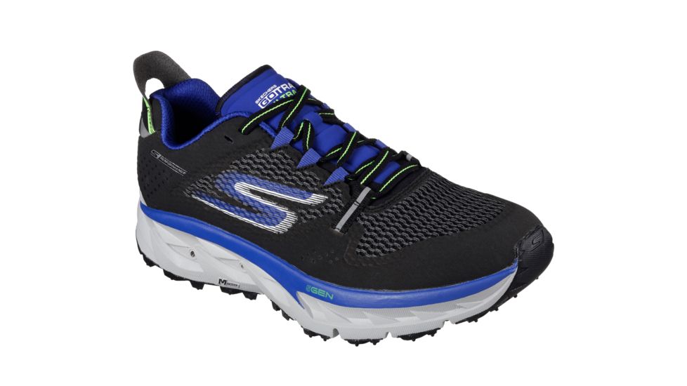 Skechers GoTrail Ultra 4 Trail Running Shoe - Men's-Black/Blue-Medium-8.5