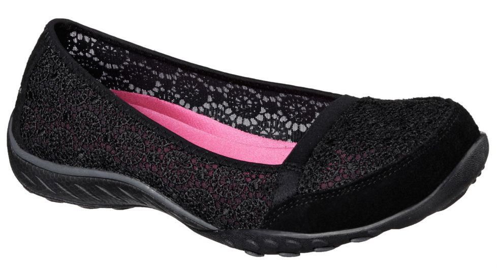 Skechers Relaxed Fit Breathe Easy Pretty Factor Casual Shoe - Women's-Black-Medium-5
