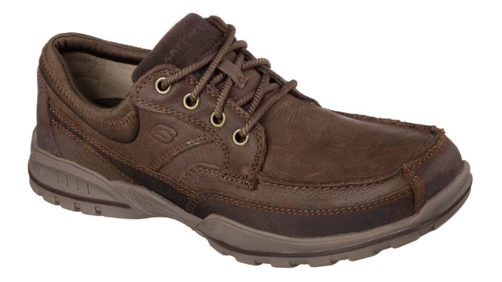 Skechers Relaxed Fit Vorlex Lington Casual Shoe - Mens-Brown-Medium-10 US