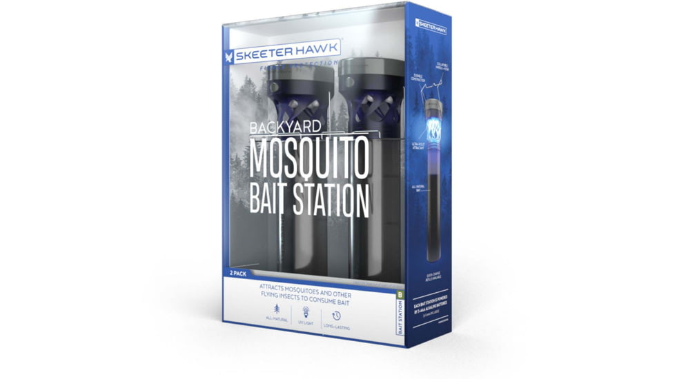 SKEETER HAWK Backyard Mosquito Bait Station, 2 Pack, Black, SKE-TUB-0001