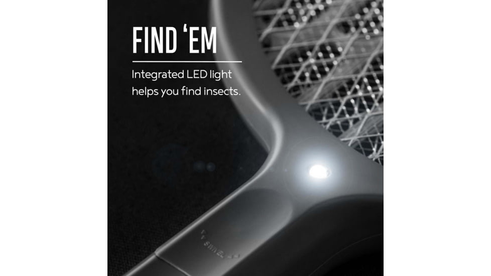 SKEETER HAWK Rechargeable Electric Fly Swatter, Black, SKE-SWA-1000