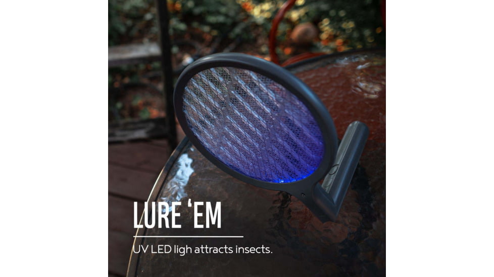 SKEETER HAWK Rechargeable Electric Fly Swatter, Black, SKE-SWA-1000