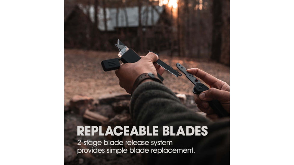 SKEETER HAWK Replaceable Blades Fast Flip Knife, Black, TRU-FMK-1003