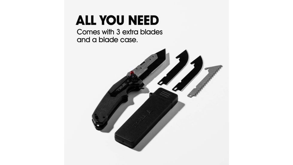 SKEETER HAWK Replaceable Blades Fast Flip Knife, Black, TRU-FMK-1003