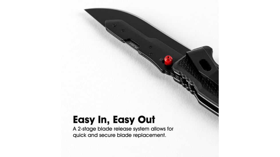 SKEETER HAWK Replaceable Blades Pocket Knife, Black/Grey, TRU-FMK-0005