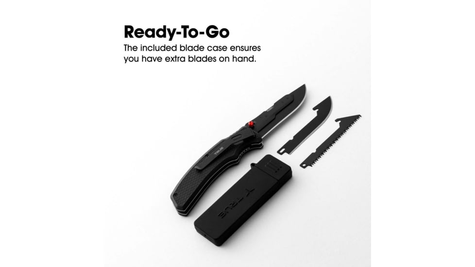 SKEETER HAWK Replaceable Blades Pocket Knife, Black/Grey, TRU-FMK-0005