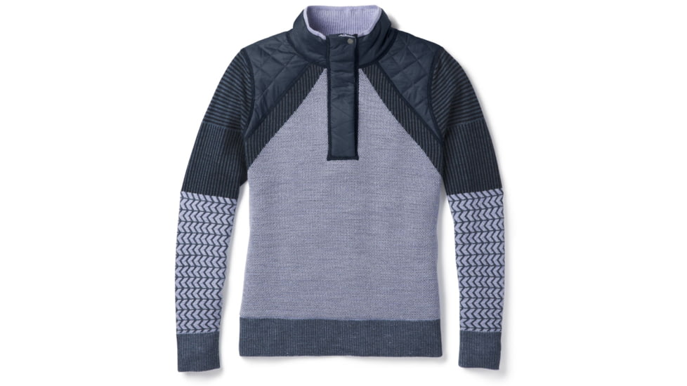 Smartwool Ski Ninja Pullover Sweater-Women's, Deep Navy Heather, Extra Small, SW000318108-XS