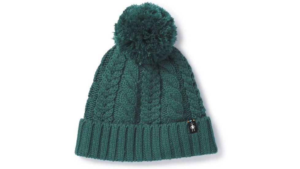 Smartwool Ski Town Hat-Unisex, Mediterranean Green, Unisex Medium, SW0SC153A19-1FM