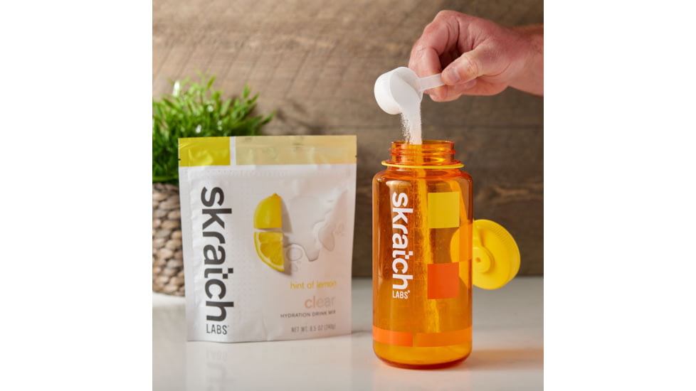 Skratch Labs Clear Hydration Drink Mix, Hint of Lemon, 240g, 16 Serving Bag, CLR-LM-240g