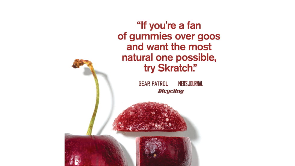 Skratch Labs Energy Chews Sport Fuel, Sour Cherry with Caffeine, 50g Seving, 10 Pack Singles, ECS-SC-50g/10