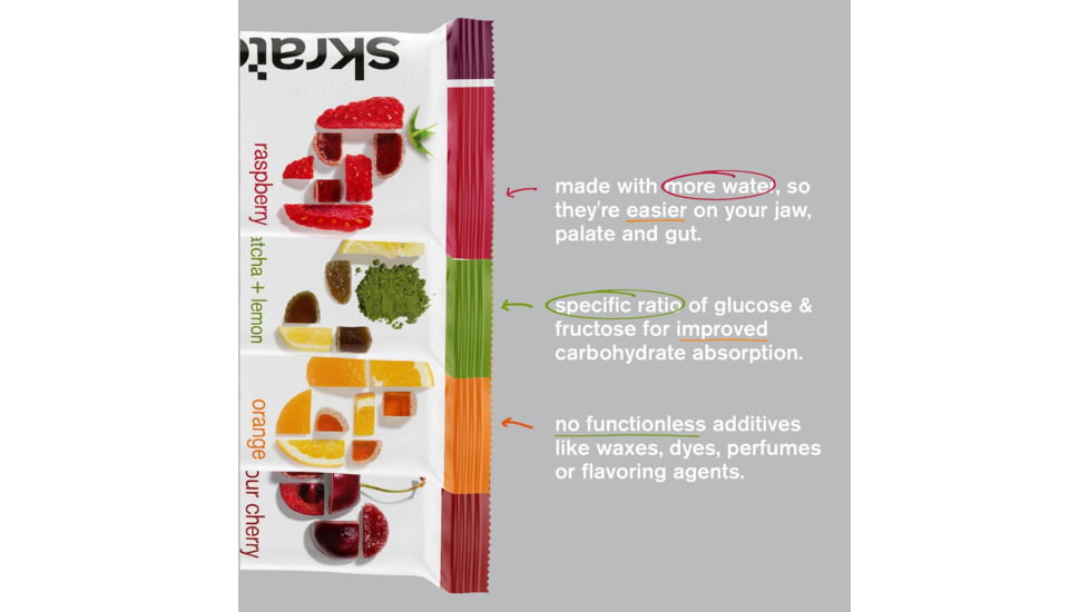 Skratch Labs Energy Chews Sport Fuel, Variety, 50g Seving, 10 Pack Singles, ECS-VAR-50g/10