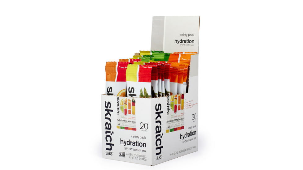 Skratch Labs Hydration Sports Drink Mix, Variety Pack, 440g, 20 Pack Singles, SDM-VAR-22g/20