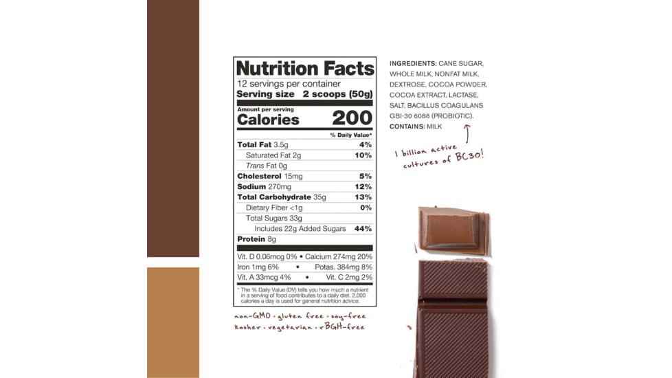 Skratch Labs Recovery Sport Drink Mix, Chocolate, 600g, 12 Serving Bag, RDM-CH-600g