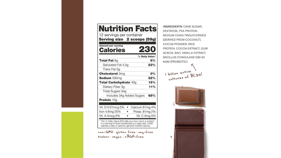 Skratch Labs Recovery Sport Drink Mix, Vegan Chocolate, 600g, 12 Serving Bag, VRDM-CH-708g
