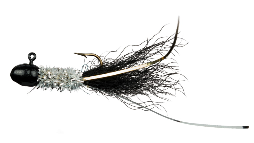 Slaters Jigs Crappie Jigs Number 4 Hook, 1/16 oz. 12/Cd Black/Silver/Black, 4S4T-16