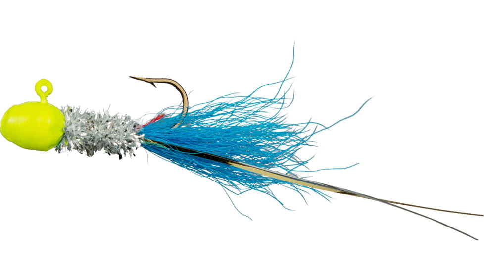 Slaters Jigs Crappie Jigs Number 4 Hook, 1/16 oz. 12/Cd Chartreuse/Silver/Blue, 8S9T-16